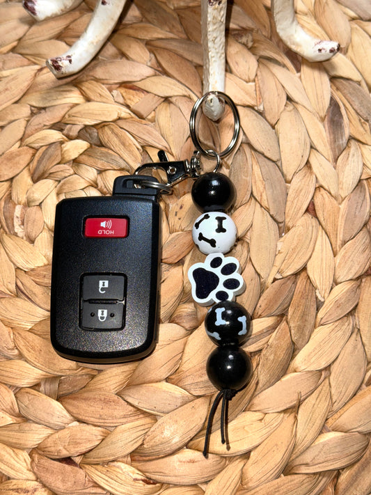 Paw Print Straight Keychain