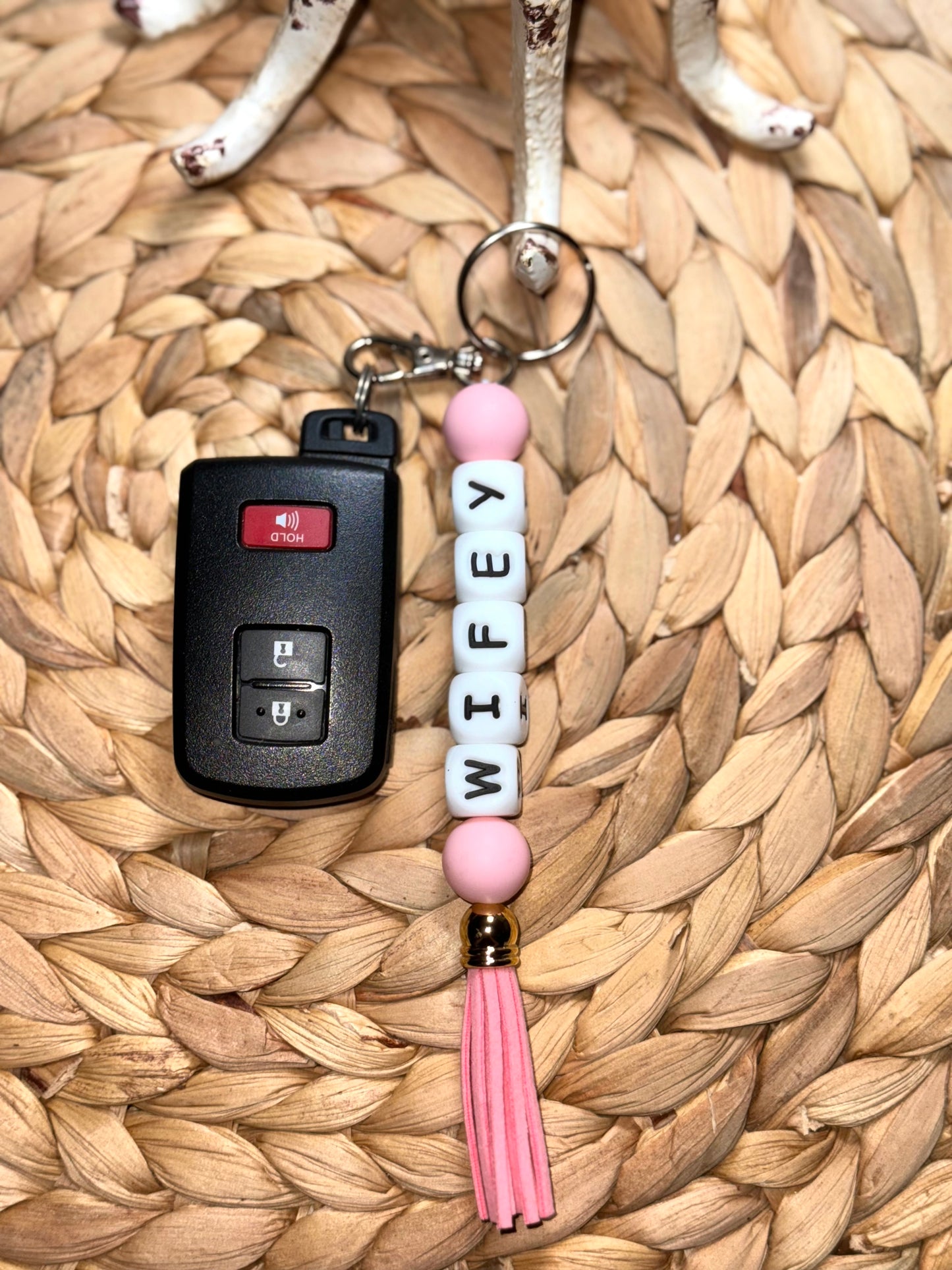 Wifey Tassel Straight Keychain